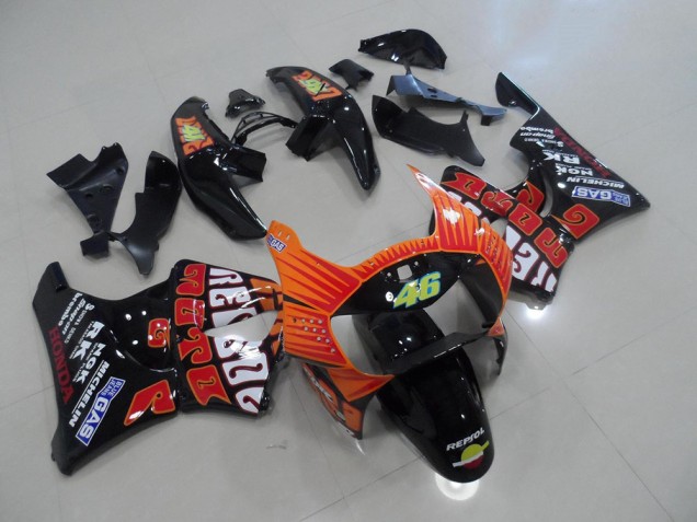 1998-1999 Black Rossi Honda CBR900RR 919 Motorbike Fairing Kits Canada 1998-1999 Black Rossi Honda CBR900RR 919 Motorbike Fairing Kits Canada