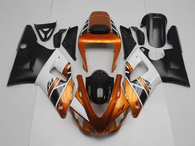1998-1999 Gold White Black Yamaha YZF R1 Motorcycle Fairing Kits Canada 1998-1999 Gold White Black Yamaha YZF R1 Motorcycle Fairing Kits Canada