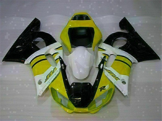 1998-2002 Yellow White Yamaha YZF R6 Motorcycle Fairings Kits Canada 1998-2002 Yellow White Yamaha YZF R6 Motorcycle Fairings Kits Canada