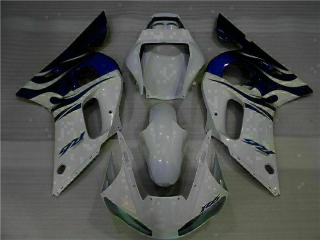 1998-2002 White Blue Yamaha YZF R6 Bike Fairings Canada 1998-2002 White Blue Yamaha YZF R6 Bike Fairings Canada