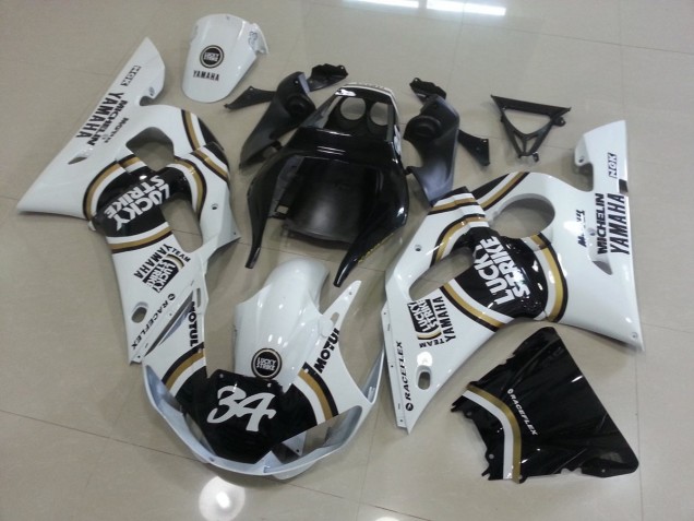 1998-2002 White Black Yamaha YZF R6 Motorcycle Fairing Canada 1998-2002 White Black Yamaha YZF R6 Motorcycle Fairing Canada