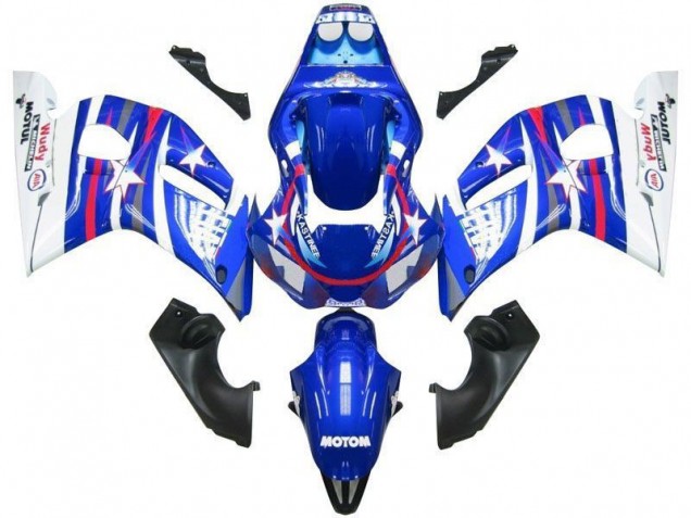 1998-2002 Blue White Star Fiat Yamaha YZF R6 Motorcyle Fairings Canada 1998-2002 Blue White Star Fiat Yamaha YZF R6 Motorcyle Fairings Canada