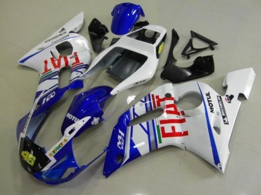1998-2002 Blue White Fiat Yamaha YZF R6 Motorcycle Fairings Kit Canada