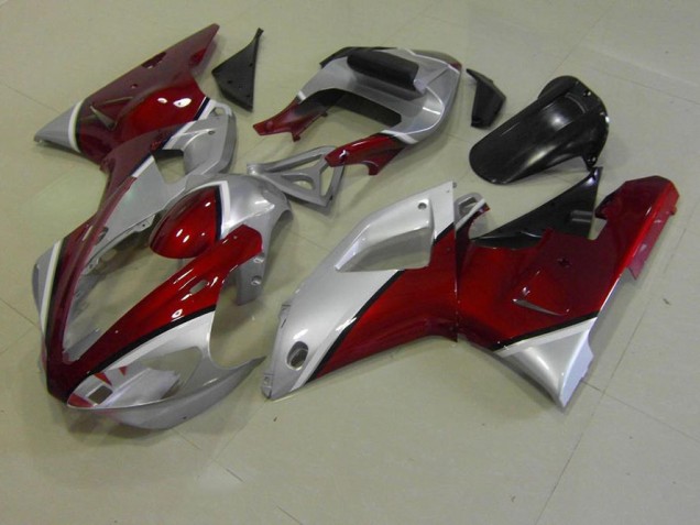 2000-2001 Red and Silver Yamaha YZF R1 Replacement Motorcycle Fairings Canada 2000-2001 Red and Silver Yamaha YZF R1 Replacement Motorcycle Fairings Canada