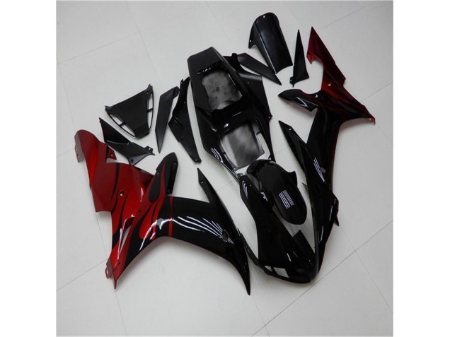 2002-2003 Black Red Yamaha YZF R1 Motorcycle Fairing Canada 2002-2003 Black Red Yamaha YZF R1 Motorcycle Fairing Canada