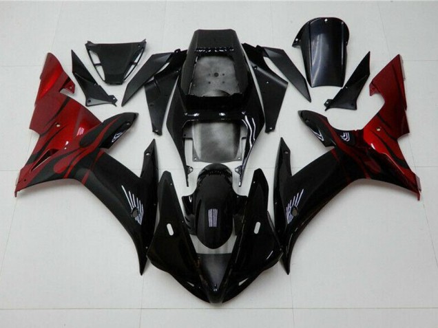 2002-2003 Black Red Yamaha YZF R1 Motorcycle Fairing Canada 2002-2003 Black Red Yamaha YZF R1 Motorcycle Fairing Canada
