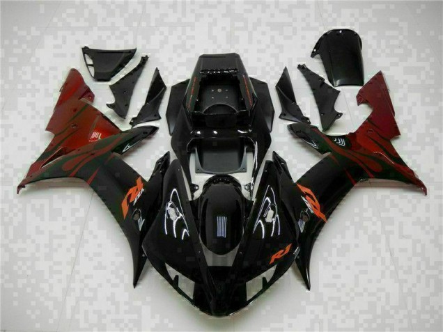 2002-2003 Black Yamaha YZF R1 Motorcylce Fairings Canada 2002-2003 Black Yamaha YZF R1 Motorcylce Fairings Canada
