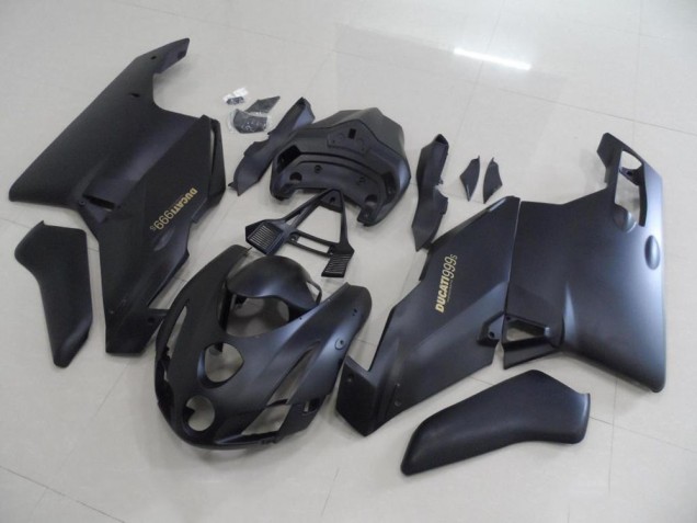 2003-2004 Matte Black Gold Decals Ducati 749 999 Motorbike Fairing Canada 2003-2004 Matte Black Gold Decals Ducati 749 999 Motorbike Fairing Canada