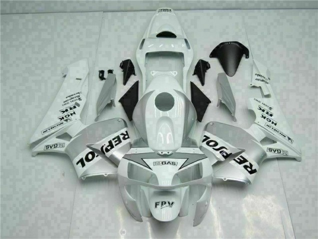 2003-2004 White Silver Repsol Honda CBR600RR Replacement Fairings Canada 2003-2004 White Silver Repsol Honda CBR600RR Replacement Fairings Canada