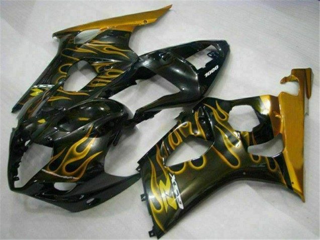 2003-2004 Gold Black Suzuki GSXR 1000 Motorcycle Fairing Kit Canada 2003-2004 Gold Black Suzuki GSXR 1000 Motorcycle Fairing Kit Canada