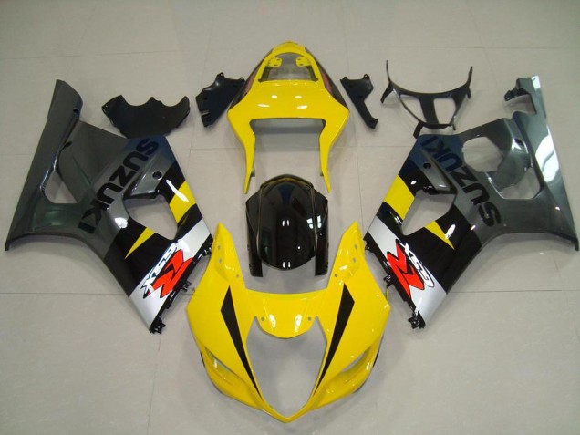 2003-2004 Yellow Grey Suzuki GSXR 1000 Motorcycle Fairing Kits Canada 2003-2004 Yellow Grey Suzuki GSXR 1000 Motorcycle Fairing Kits Canada