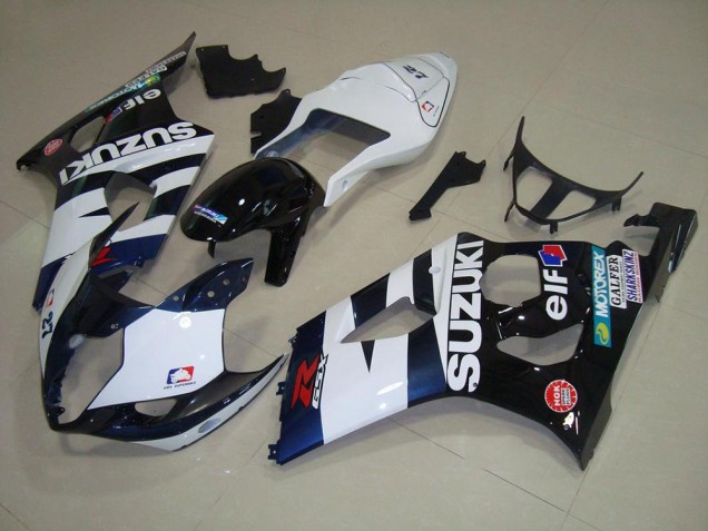 2003-2004 White Black Elf Suzuki GSXR 1000 Motorcycle Fairing Kit Canada 2003-2004 White Black Elf Suzuki GSXR 1000 Motorcycle Fairing Kit Canada