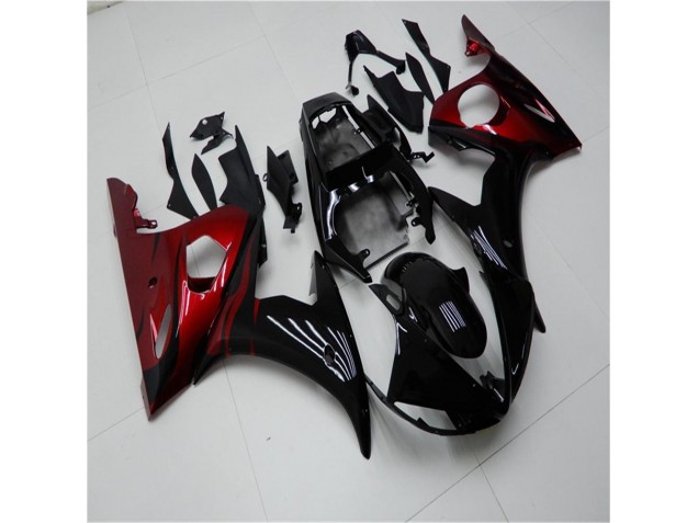 2003-2005 Black Red Yamaha YZF R6 Motorcycle Replacement Fairings Canada 2003-2005 Black Red Yamaha YZF R6 Motorcycle Replacement Fairings Canada