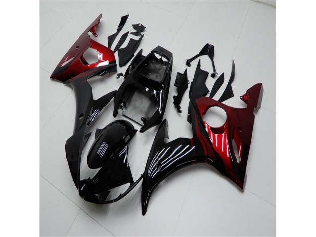 2003-2005 Black Red Yamaha YZF R6 Motorcycle Replacement Fairings Canada 2003-2005 Black Red Yamaha YZF R6 Motorcycle Replacement Fairings Canada