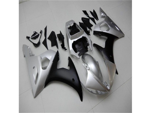 2003-2005 Silver Black Yamaha YZF R6 Motorcylce Fairings Canada 2003-2005 Silver Black Yamaha YZF R6 Motorcylce Fairings Canada