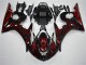 2003-2005 Black Red Flame Yamaha YZF R6 Motorcycle Fairing Canada 2003-2005 Black Red Flame Yamaha YZF R6 Motorcycle Fairing Canada
