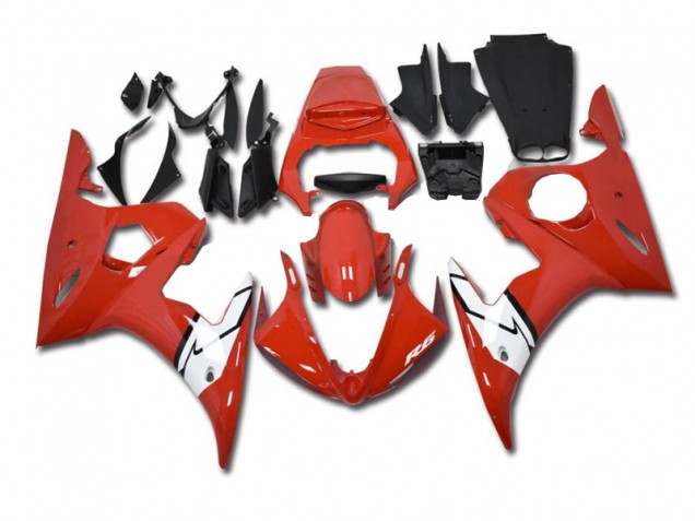 2003-2005 Red White Yamaha YZF R6 Motorbike Fairing Kits Canada 2003-2005 Red White Yamaha YZF R6 Motorbike Fairing Kits Canada