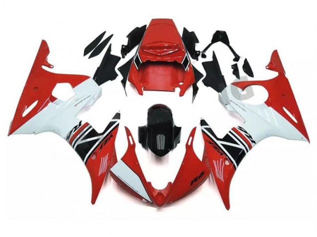 2003-2005 Red White Black Yamaha YZF R6 Motorcycle Fairings Kits Canada 2003-2005 Red White Black Yamaha YZF R6 Motorcycle Fairings Kits Canada