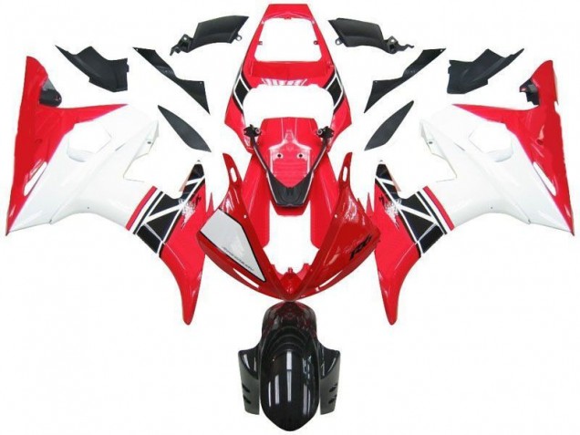 2003-2005 Red White Black Yamaha YZF R6 Motorcycle Bodywork Canada 2003-2005 Red White Black Yamaha YZF R6 Motorcycle Bodywork Canada