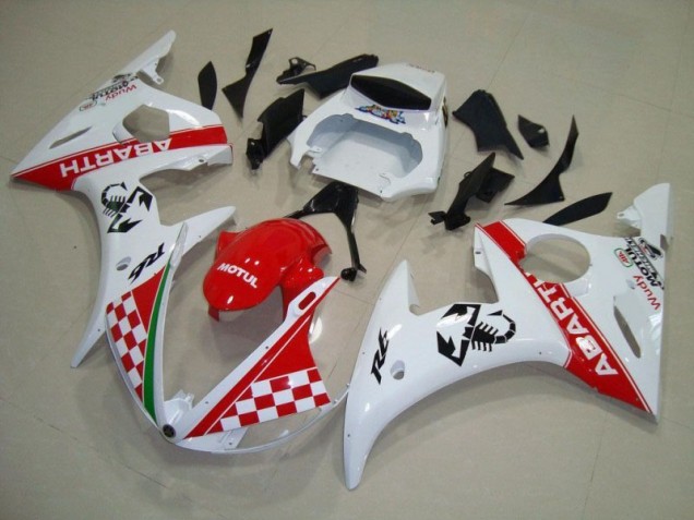 2003-2005 Red White Yamaha YZF R6 Motorbike Fairing Kits & Bodywork Canada 2003-2005 Red White Yamaha YZF R6 Motorbike Fairing Kits & Bodywork Canada