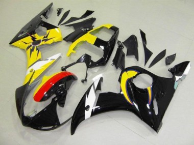 2003-2005 Moon Black Yellow Yamaha YZF R6 Motorcycle Fairings Kits Canada