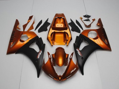 2003-2005 Brown and Matte Black Yamaha YZF R6 Bike Fairings Canada