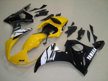 2003-2005 Yellow Black Yamaha YZF R6 Motorbike Fairings Canada