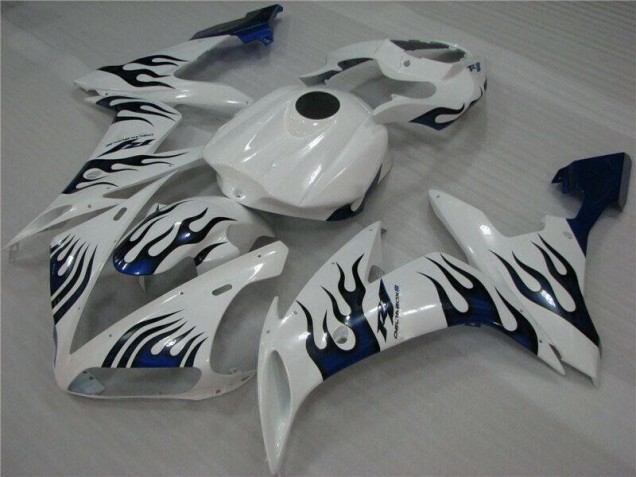 2004-2006 White Blue Flame Yamaha YZF R1 Replacement Fairings Canada 2004-2006 White Blue Flame Yamaha YZF R1 Replacement Fairings Canada