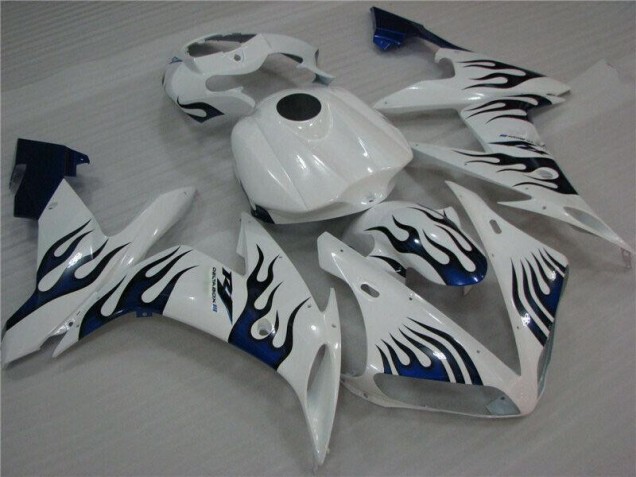 2004-2006 White Blue Flame Yamaha YZF R1 Replacement Fairings Canada 2004-2006 White Blue Flame Yamaha YZF R1 Replacement Fairings Canada