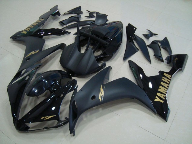 2004-2006 Black Matte Gold Yamaha YZF R1 Motorcycle Bodywork Canada 2004-2006 Black Matte Gold Yamaha YZF R1 Motorcycle Bodywork Canada