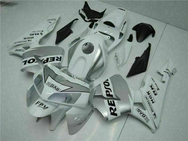 2005-2006 White Repsol Honda CBR600RR Bike Fairings & Bodywork Canada 2005-2006 White Repsol Honda CBR600RR Bike Fairings & Bodywork Canada