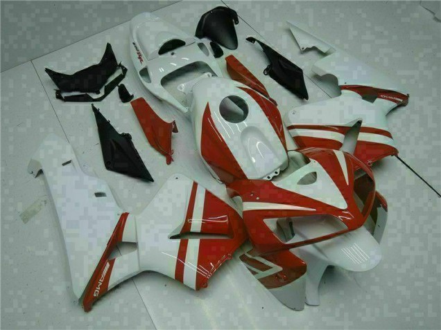 2005-2006 White Red Honda CBR600RR Motorcycle Fairings Canada 2005-2006 White Red Honda CBR600RR Motorcycle Fairings Canada