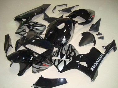 2005-2006 Black White Flame Honda CBR600RR Bike Fairing Canada