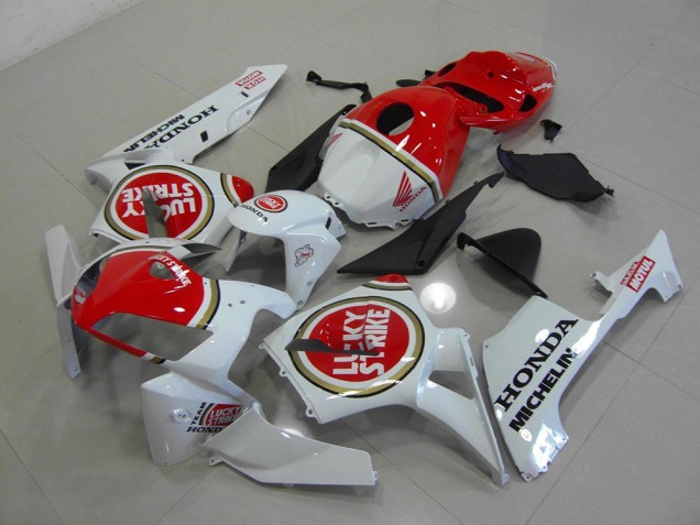 2005-2006 Pearl White Lucky Strike Honda CBR600RR Motorcycle Fairings Kits Canada 2005-2006 Pearl White Lucky Strike Honda CBR600RR Motorcycle Fairings Kits Canada