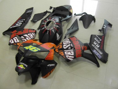 2005-2006 Rossi Matte Black Honda CBR600RR Motorcycle Fairings Kits Canada