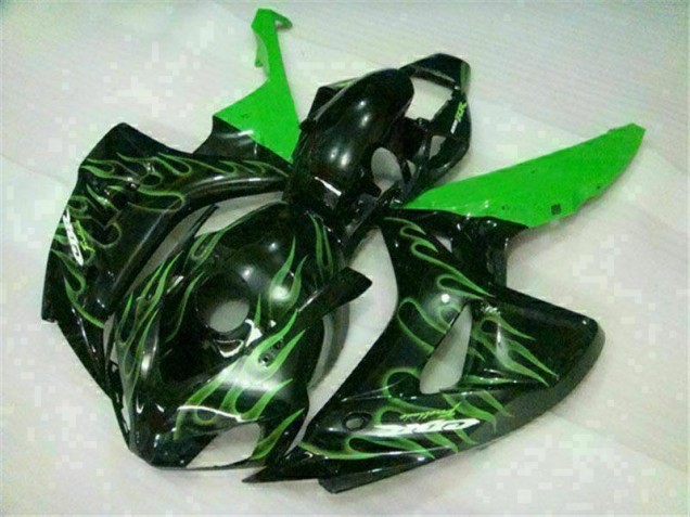 2006-2007 Green Flame Black Honda CBR1000RR Moto Fairings Canada 2006-2007 Green Flame Black Honda CBR1000RR Moto Fairings Canada
