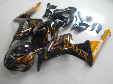 2006-2007 Gold Flame Honda CBR1000RR Motorcycle Fairings Kits Canada