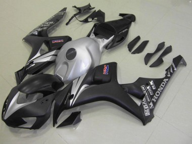 2006-2007 Matte Black Silver Honda CBR1000RR Motorcycle Fairing Kit Canada