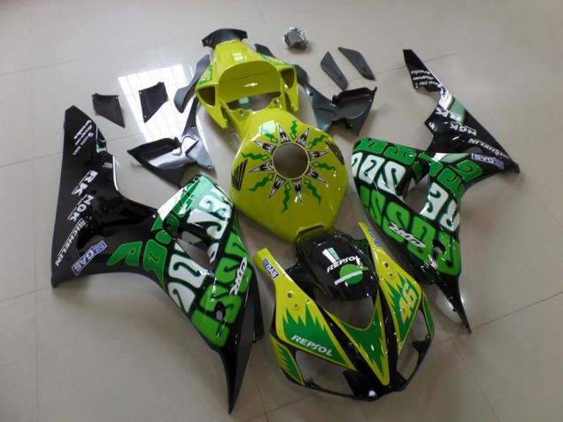 2006-2007 Green Yellow Rossi Honda CBR1000RR Replacement Motorcycle Fairings Canada 2006-2007 Green Yellow Rossi Honda CBR1000RR Replacement Motorcycle Fairings Canada