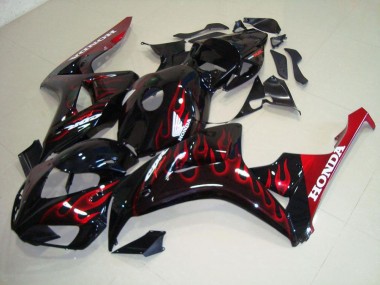 2006-2007 Red Flame Honda CBR1000RR Motorcylce Fairings Canada