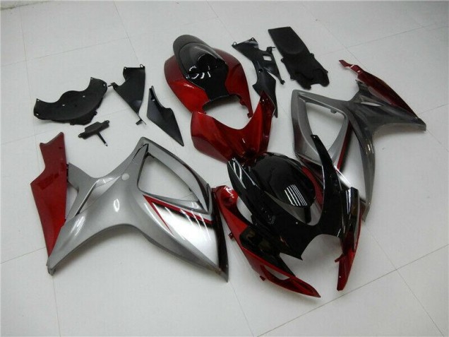 2006-2007 Red Silver Suzuki GSXR 600/750 Bike Fairing Kit Canada 2006-2007 Red Silver Suzuki GSXR 600/750 Bike Fairing Kit Canada