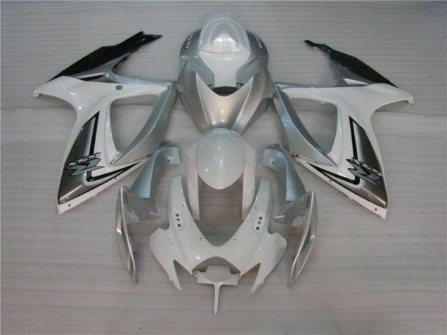 2006-2007 White Silver Suzuki GSXR 600/750 Motorcycle Fairing Canada 2006-2007 White Silver Suzuki GSXR 600/750 Motorcycle Fairing Canada