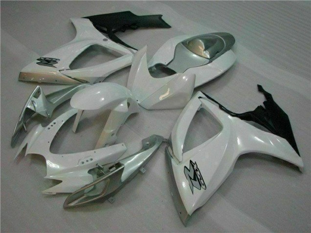 2006-2007 White Silver Suzuki GSXR 600/750 Motorcycle Fairings Kit Canada 2006-2007 White Silver Suzuki GSXR 600/750 Motorcycle Fairings Kit Canada