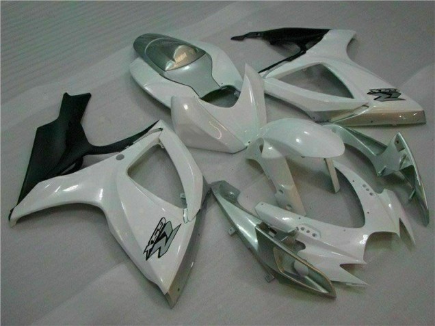 2006-2007 White Silver Suzuki GSXR 600/750 Motorcycle Fairings Kit Canada 2006-2007 White Silver Suzuki GSXR 600/750 Motorcycle Fairings Kit Canada