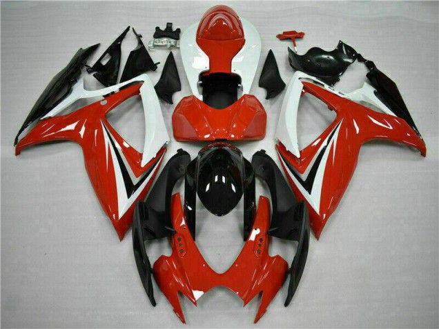2006-2007 Red White Suzuki GSXR 600/750 Motorcycle Fairings Kits Canada 2006-2007 Red White Suzuki GSXR 600/750 Motorcycle Fairings Kits Canada