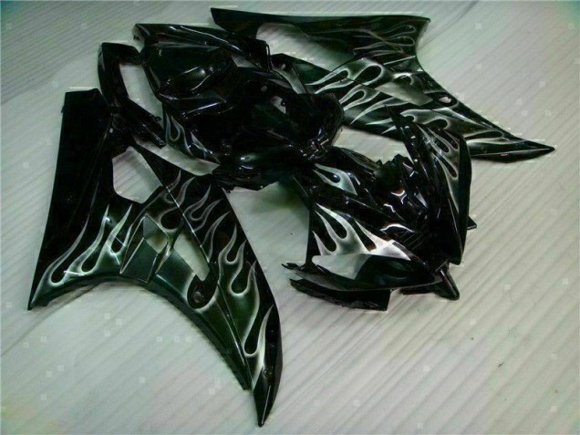 2006-2007 Silver Flame Black Yamaha YZF R6 Motor Fairings Canada 2006-2007 Silver Flame Black Yamaha YZF R6 Motor Fairings Canada