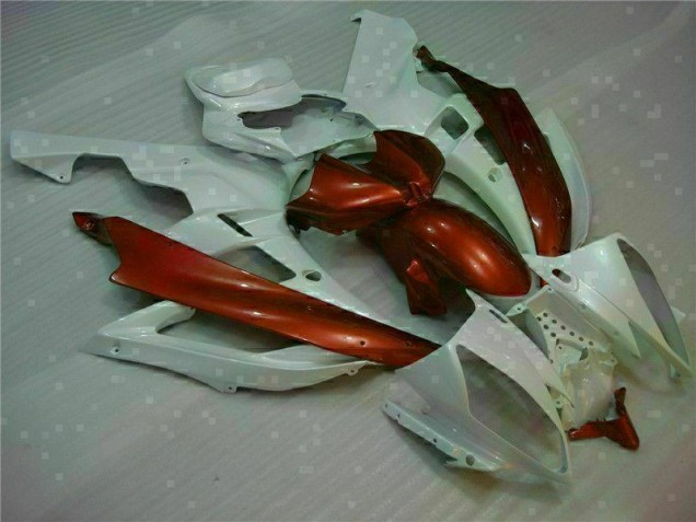 2006-2007 White Brown Yamaha YZF R6 Motorcylce Fairings Canada 2006-2007 White Brown Yamaha YZF R6 Motorcylce Fairings Canada