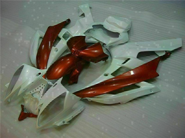 2006-2007 White Brown Yamaha YZF R6 Motorcylce Fairings Canada 2006-2007 White Brown Yamaha YZF R6 Motorcylce Fairings Canada