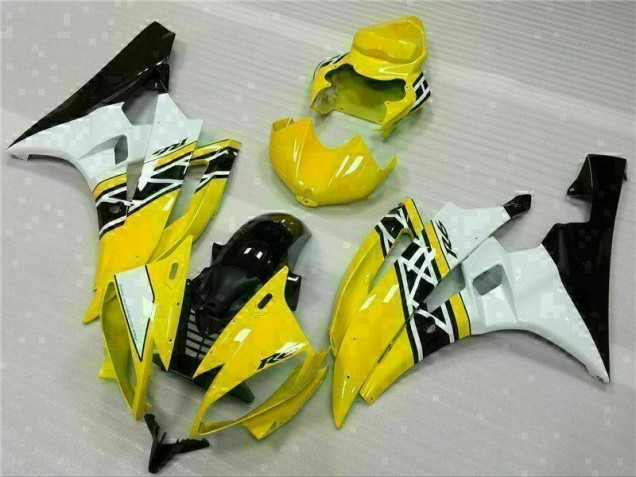 2006-2007 Yellow White Black Yamaha YZF R6 Motorcylce Fairings Canada 2006-2007 Yellow White Black Yamaha YZF R6 Motorcylce Fairings Canada