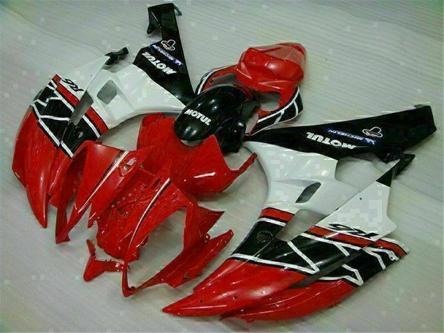 2006-2007 Red White Yamaha YZF R6 Motorcycle Fairings Canada 2006-2007 Red White Yamaha YZF R6 Motorcycle Fairings Canada